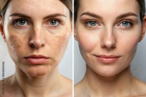 Uneven skin tone